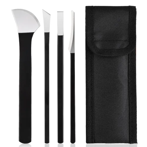 Vista 10 de Segbeauty Juego de cuchillos de pedicura de 9 piezas, juego de limas de pie de acero de manganeso con bolsa de almacenamiento, herramienta de hoja