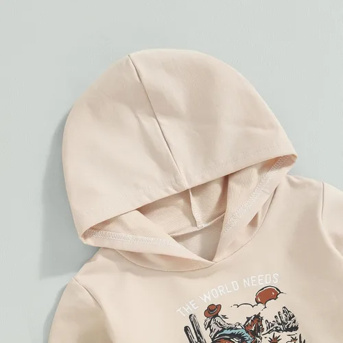 Vista 3 de Sudadera con capucha para niños y bebés, The World Needs More Cowboys