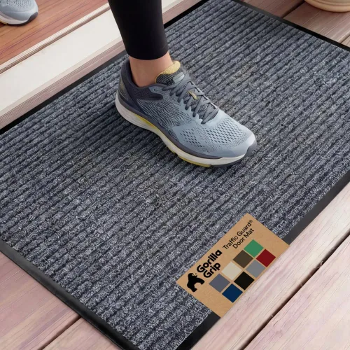 Vista 59 de GORILLA GRIP Traffic Guard - Tapete resistente para interiores y exteriores Negro