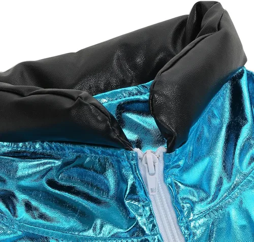 Vista 24 de GRAJTCIN Disfraz de astronauta para mujer, traje espacial brillante para Halloween, disfraz de astronauta