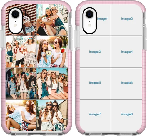 Vista 13 de Funda de teléfono personalizada para iPhone XR, diseño personalizado de fotos de collage de múltiples imágenes, resistente a los golpes, resistente
