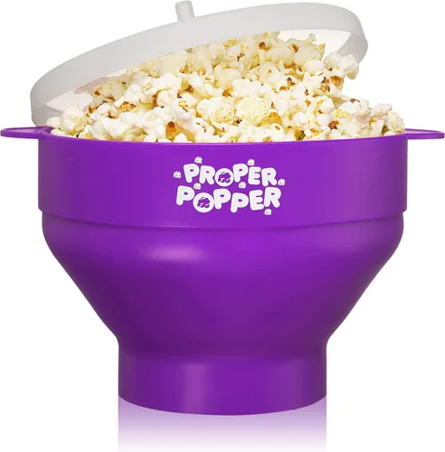 Vista 11 de The Original Proper Popper - Palomitas de maíz para microondas, máquina de palomitas de maíz, tazón plegable sin BPA y apto para lavavajillas