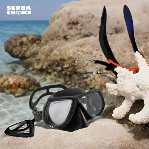 Vista 7 de Spearfishing Mask Low Volume Silicone, Comfortable Fit & Clear Vision for Freediving, Scuba Diving, Underwater Exploration Ideas