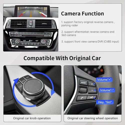 Vista 4 de Road Top Kit inalámbrico CarPlay Android Auto Retrofit para BMW EVO ID5/ID6 System (2017-2020), compatible con BMW 1 2 3 4 5 6 7 Series y M3 M4 M5