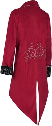 Vista 4 de IWQBQ Men's Medieval Steampunk Tailcoat Halloween Costumes Gothic Vintage Court Jacket