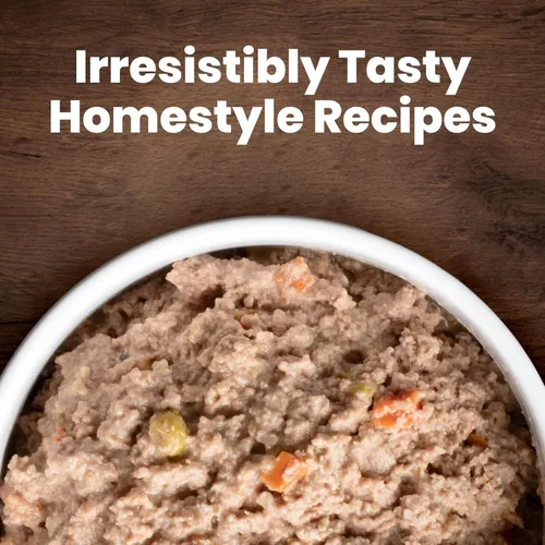 Vista 4 de Blue Buffalo Homestyle Recipe - Paquete variado de paté de comida húmeda para perros, cena de pollo y cena de carne de res con verduras de jardín
