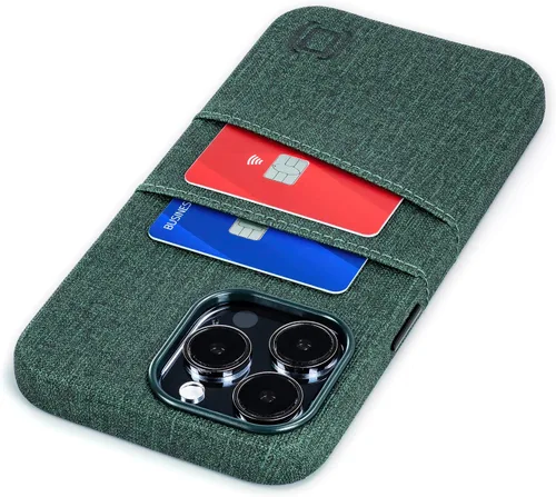 Vista 15 de Dockem Funda para tarjetas para iPhone 15 con placa de metal integrada para montaje magnético y 2 bolsillos para tarjetas: Cartera Luxe M2, piel