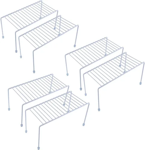Vista 11 de Estantes de cocina, mini estante de almacenamiento para organización de gabinete, organizador de almacenamiento para cocina, refrigerador, gabinete
