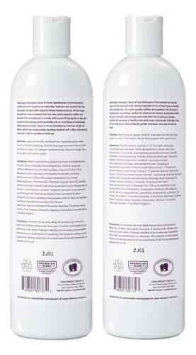 Vista 2 de SalonLogic Everyday Clean & Pure - Juego de champú y acondicionador, lavanda, calidad de salón, tratamiento de queratina, aroma natural, hidratante
