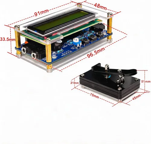 Vista 3 de Kit de práctica de soldadura de entrenamiento de código morse, kit completo de proyecto de soldadura con componentes, PCB y gabinete, perfecto