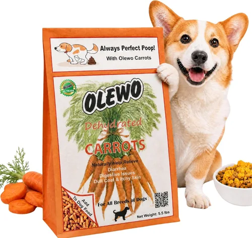 Vista 11 de Deshidratado de Olewo zanahorias suplemento del alimento de perro, tamaño del ensayo, 1 libra Real-food digestive support. Whole-food alternative