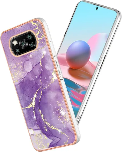 Vista 8 de Funda de teléfono para Xiaomi Poco X3 Pro Clear Siliocne Edge, rosa elegante diseño de mármol para Xiaomi Poco X3 Pro Funda a prueba de golpes Verde