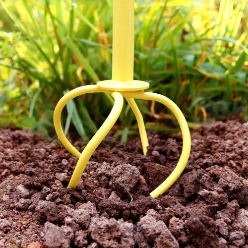 Vista 8 de Altdorff Taladro manual para jardinería, cultivador manual de garra de jardín con mango ergomómico, cultivador de acero, aireador de césped