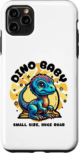 Vista 13 de Cute Dino Baby Cartoon Illustration for Kids Case for iPhone 17