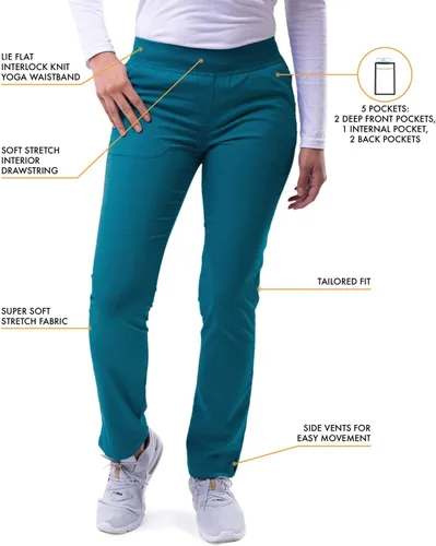 Vista 3 de Adar Pro Scrubs - Pantalones ajustados de yoga para mujer