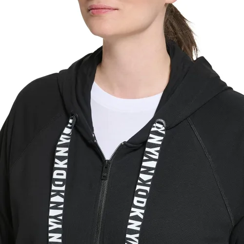 Vista 4 de DKNY Women's Plus Size Cozy Comfy Terry Zip Hoodie Pullover Sweater