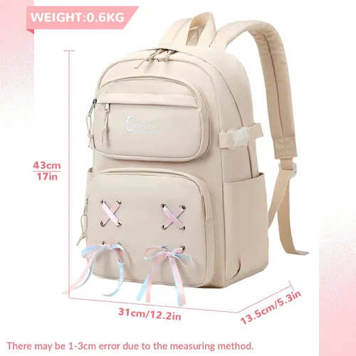 Vista 3 de Mochila de viaje casual para adolescentes y niñas