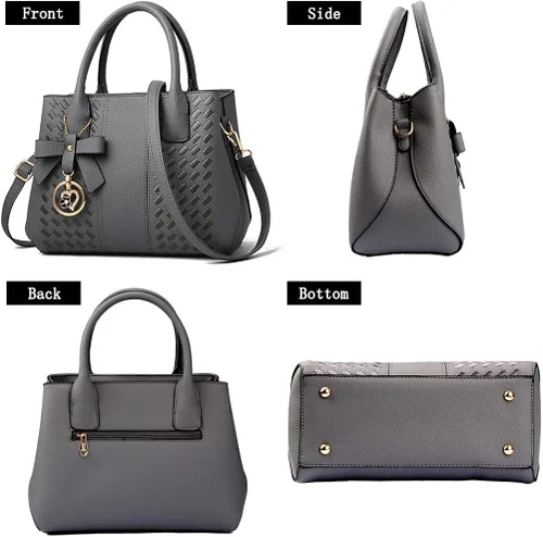 Vista 6 de Bolsos de mano para mujer de piel sintética de PU bolso de hombro