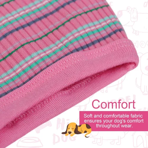 Vista 6 de Eleva la Comodidad y la Moda de tu Mascota: Chaleco de Camisa para Perros de Algodón 100% Acanalado Premium para Razas Pequeñas como Chihuahuas