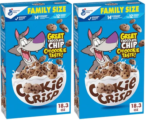 Vista 11 de Cereal para el Desayuno Cookie Crisp, Sabor a Galleta con Trocitos de Chocolate, Hecho con Grano Integral, 10.6 oz