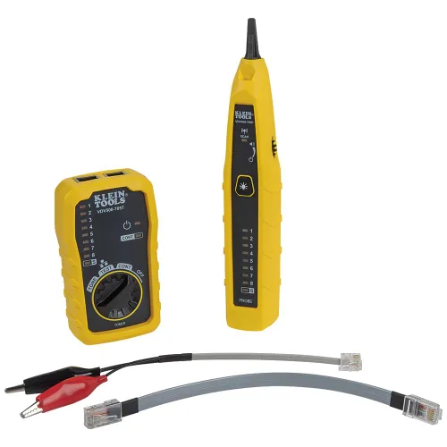Vista 15 de Klein Tools 80085 VDV Kit de prueba de cables LAN y alambre para enchufes de datos modulares Klein Pass-THU RJ45, 6 piezas