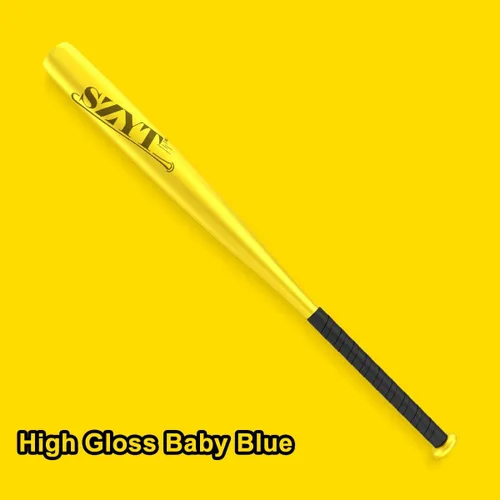 Vista 3 de Bate de béisbol de 32 pulgadas, bate de sóftbol, bate de T-Ball, defensa del hogar, aleación de aluminio, ligero, alto brillo Amarillo limón
