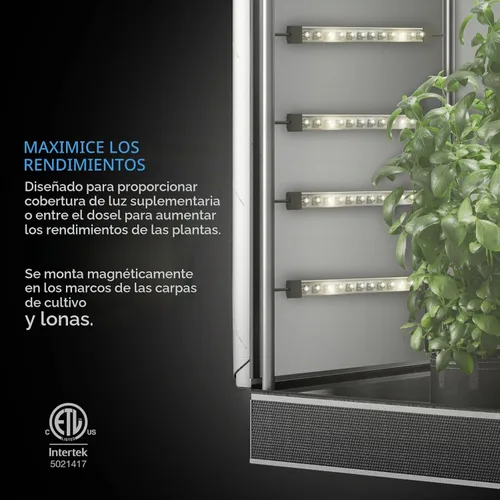 Vista 2 de AC Infinity IONBEAM S11, Barras de luz de cultivo LED de espectro completo de 11", Diodos Samsung LM301H EVO de penetración más profunda