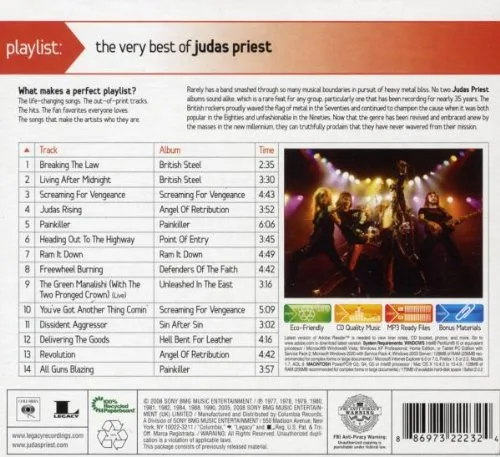 Vista 2 de Playlist The Very Best of Judas Priest Eco-Friendly