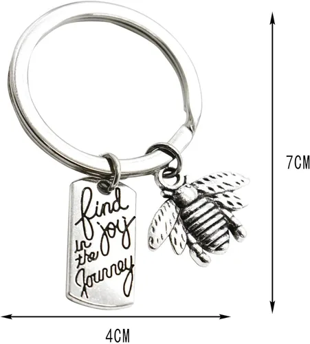 Vista 9 de Llaveros para hombre para llaves de coche llavero All You About Its Journey Bee regalo colgante pimienta gas spray