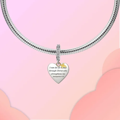 Vista 228 de LUXILLA Abalorio de plata de ley 925 para madre, hija, abuela, para familia, amor, madre, hija, abuela, para pulseras, collares, dijes, abalorios