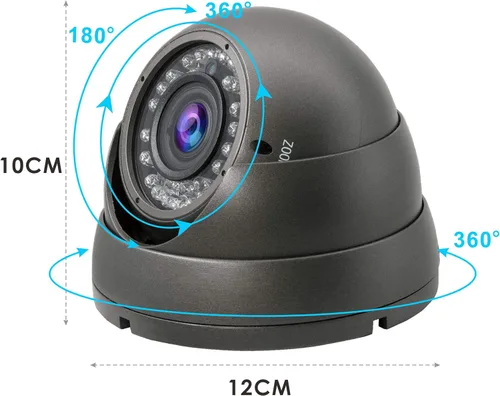 Vista 5 de 5MP 4MP Dome Super Hybrid Cámara de seguridad HD-TVI/CVI/AHD/960H Cámara de seguridad de vigilancia CCTV 0.110-0.472 in lente varifocal