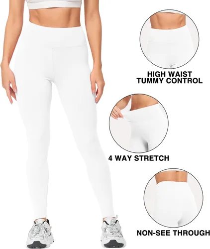 Vista 5 de Natural Feelings Leggings de cintura alta para mujer, ultra suaves, elásticos, opacos, ajustados, para yoga, talla única y talla grande