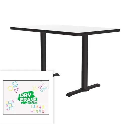 Vista 18 de Correll Mesa de bar redonda de 30 pulgadas, mesa de cóctel de comedor de 29 pulgadas de alto, parte superior laminada de nogal duradero, base
