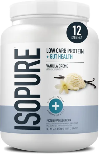 Vista 9 de Isopure Proteína + Polvo de salud intestinal y apoyo inmune, mousse de chocolate, 25g de proteína de suero con prebióticos y vitaminas, 12 porciones