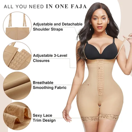 Vista 5 de Fajas moldeadoras con control de abdomen, fajas moldeadoras y levantamiento de glúteos, body BBL