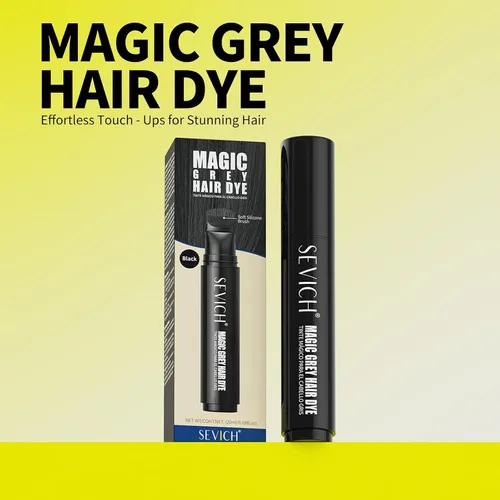 Vista 2 de SEVICH Lápiz de tinte para cabello gris, barra de retoque de raíz, uso para cobertura de cabello gris, extractos de plantas naturales, fácil