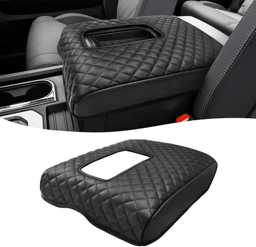 Vista 8 de KBH Funda para reposabrazos de consola central para Toyota Tundra 2007-2013, Sequoia 2008-2022, protector de tapa de consola central, accesorios