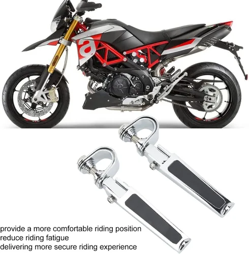 Vista 3 de Estriberas Abrazadera en U, mini estriberas para bicicleta, protector de motor, reposapiés para motocicleta, bicicleta de calle con barra de choque