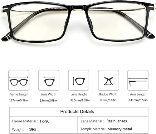 Vista 5 de Gafas de lectura multifocales progresivas para computadora presbíopes para hombres y mujeres