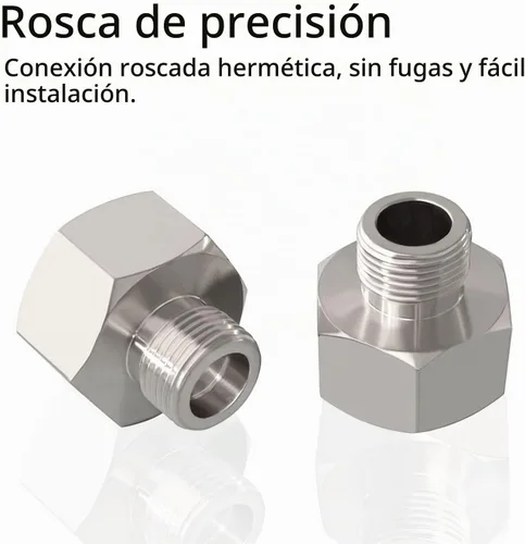 Vista 6 de G 1/2 hembra a 3/8 macho convertidor de compresión reductor