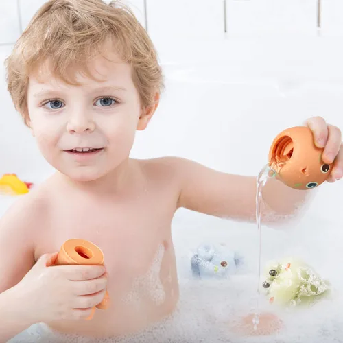 Vista 6 de AMCHSURI Juguetes de baño de animales chorros para bebés de 6 a 18 meses y niños pequeños de 1 a 3 años Juguetes de agua en aerosol para bañera