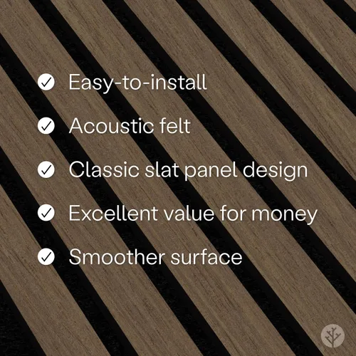 Vista 5 de Bark & Bole Oak - Paneles acústicos de chapa de madera texturizada 3D para pared y techo, solución decorativa que absorbe el sonido para hogares