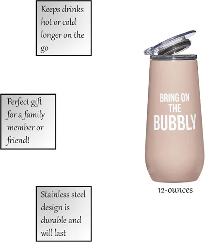 Vista 5 de Santa Barbara Design Studio SIPS Drinkware - Vaso de champán, 12 onzas, burbujeante