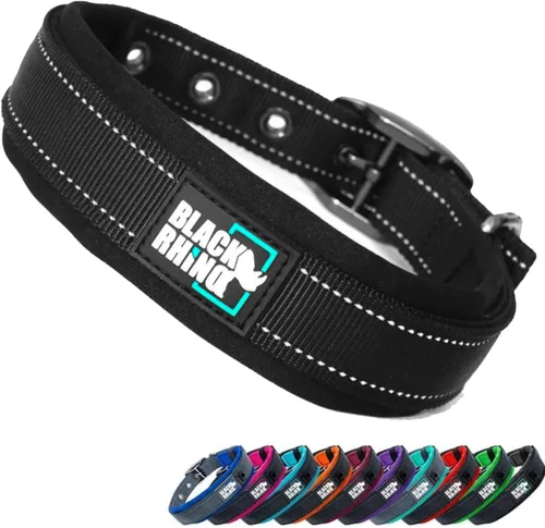 Vista 16 de Black Rhino - The Comfort Collar - Collar de perro acolchado de neopreno ultra suave para todas las razas. Resistente, ajustable, reflectante