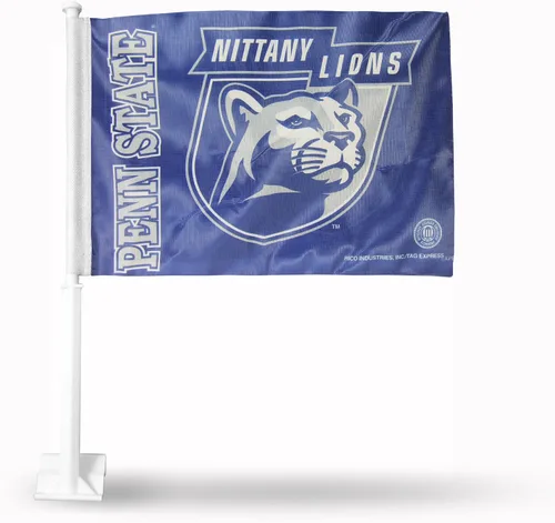 Vista 55 de Rico Industries Bandera de coche de doble cara de la NCAA, gran accesorio para automóvil