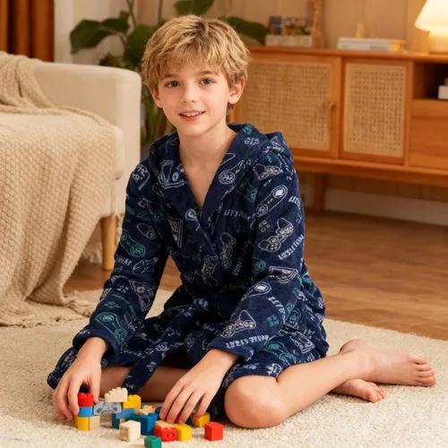 Vista 28 de E.W Apparel Bata de baño de forro polar con capucha para niños, bata suave y mullida para niños pequeños