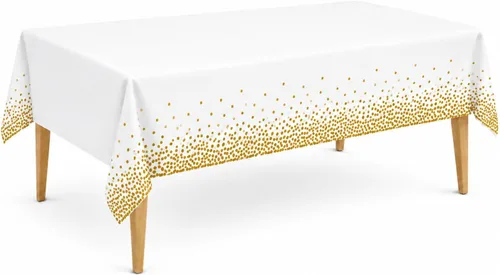 Vista 39 de Party Dimensions Mantel de plástico negro, paquete de 12 manteles rectangulares desechables de 54 x 108 pulgadas para mesas de 6 a 8 pies