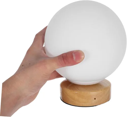 Vista 3 de DOITOOL Lámpara de escritorio moderna de luz nocturna LED para dormitorio y hogar recargable por USB, luz cálida, diseño elegante