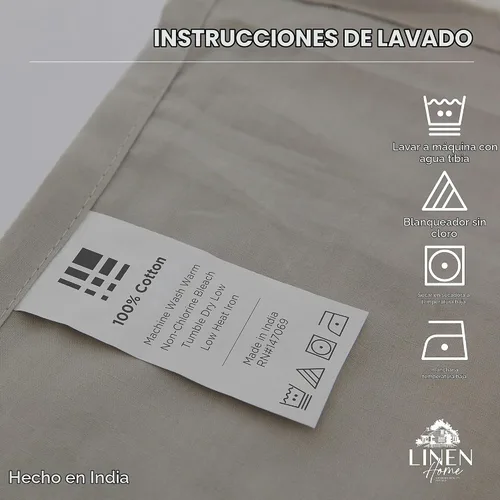Vista 4 de Sábanas de 100% algodón percal, tamaño individual, 1 sábana encimera, ropa de cama fresca, resistente y transpirable, celeste Azul bebé