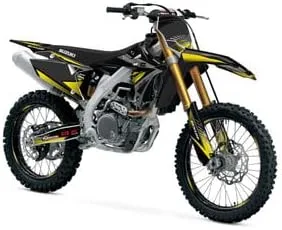Vista 5 de 2010-2018 RMZ 250 Surge Black Senge Kit de base gráfica compatible con Suzuki